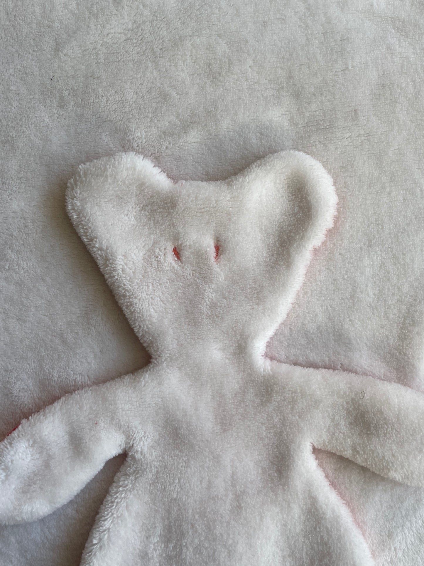 Doudou Ourson Corail - Blanc