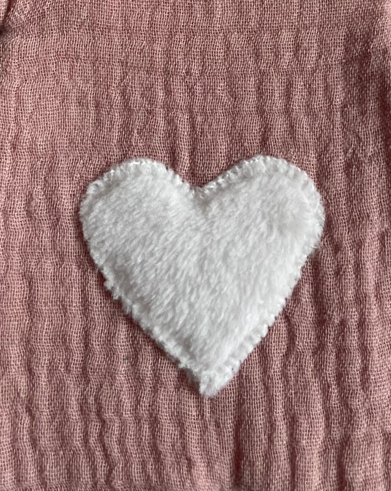 Doudou Ourson Rose Poudré - Blanc