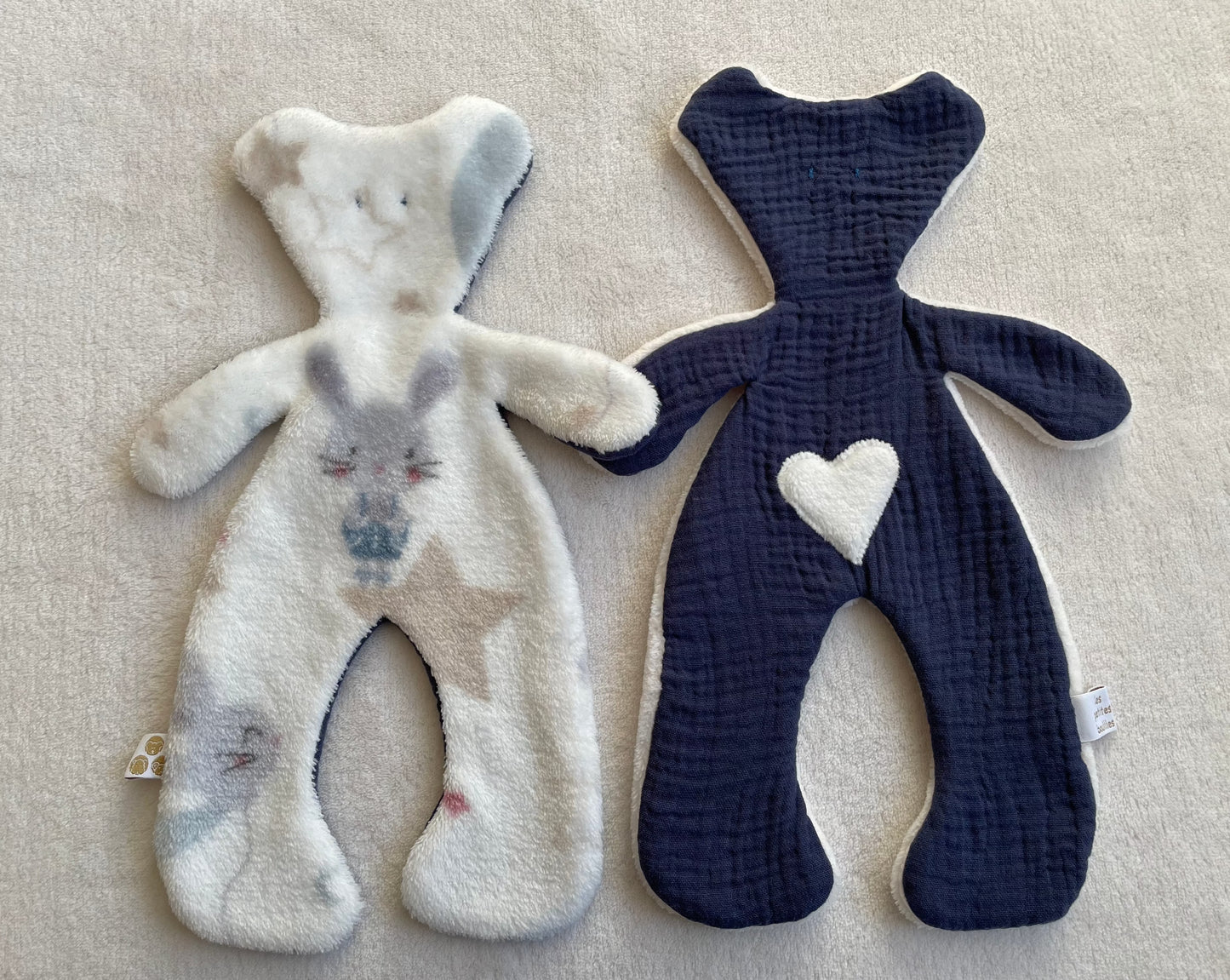 Doudou Ourson Bleu Marine - Lapin