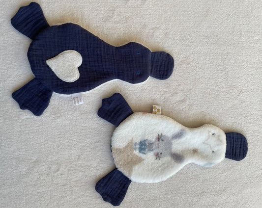 Doudou Canard Bleu Marine - Lapin