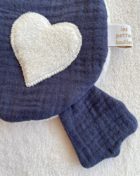 Doudou Canard Bleu Marine - Lapin