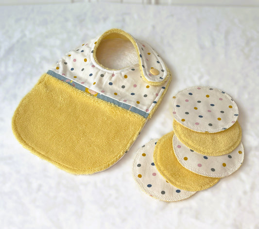 Ensemble Naissance - Jaune Pastel et Pois