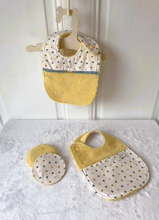 Ensemble Naissance - Jaune Pastel et Pois