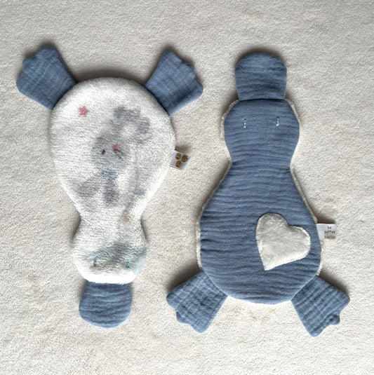 Doudou Canard Bleu Clair - Lapin